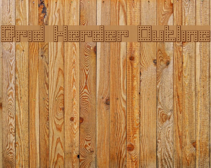 Drid Herder Outline Font examples