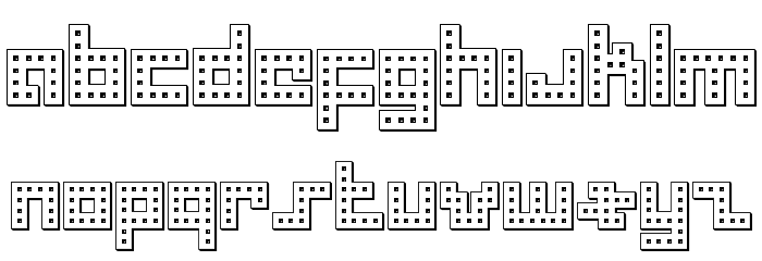 Drid Herder Outline Font LOWERCASE