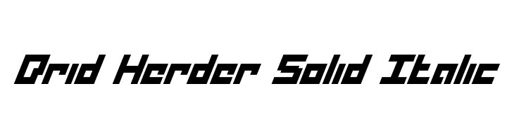 Drid Herder Solid Italic Fonte