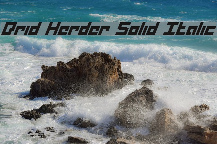 Drid Herder Solid Italic Font examples