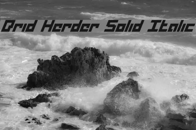 Drid Herder Solid Italic Polices examples