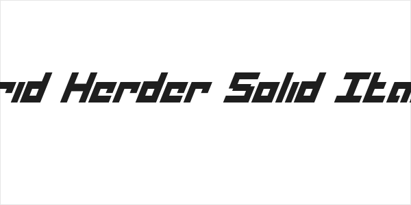 Drid Herder Solid Italic Logo