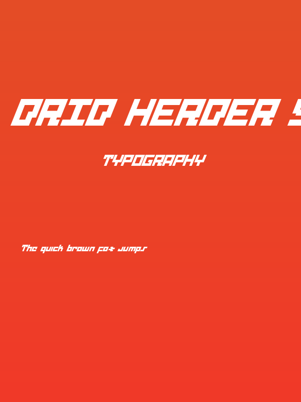 Drid Herder Solid Italic Poster