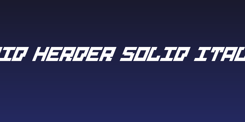 Drid Herder Solid Italic Social Header