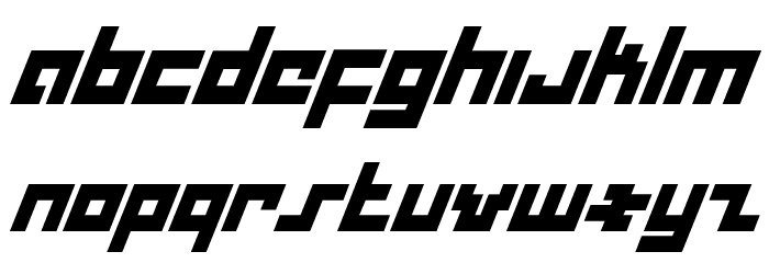 Drid Herder Solid Italic Font LOWERCASE