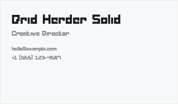 Drid Herder Solid Business Card