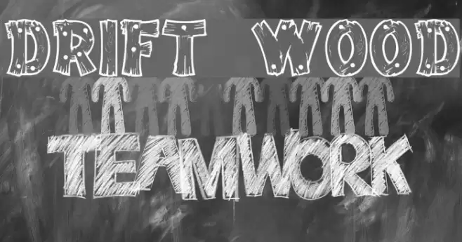 Drift Wood Font examples