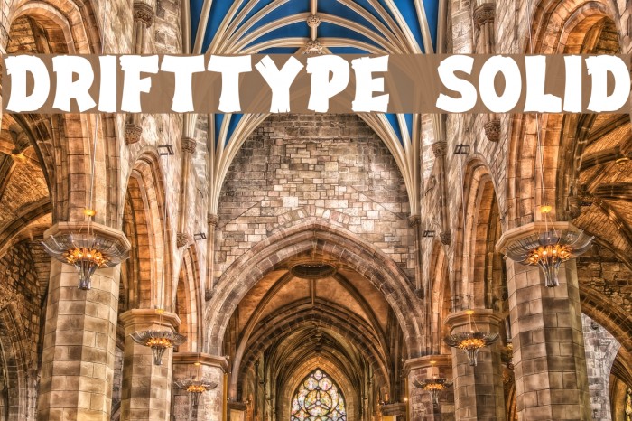 DriftType Solid Font examples