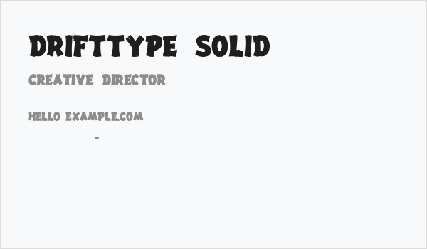 DriftType Solid Business Card