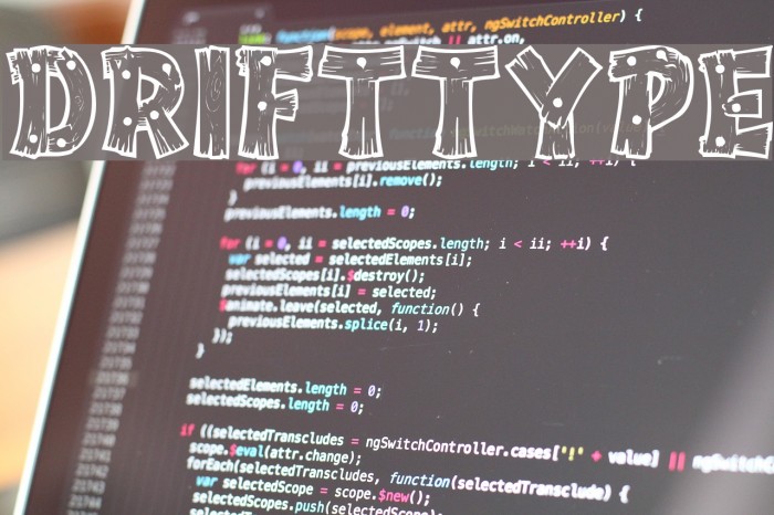 DriftType Schriftart examples