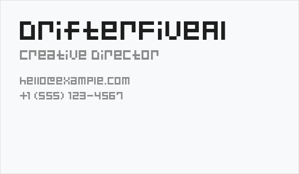 DrifterFiveAl Business Card