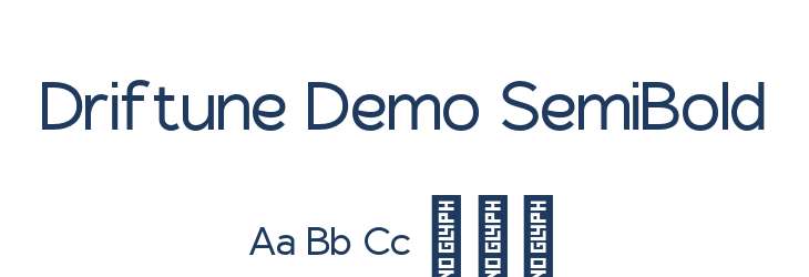 Driftune Demo SemiBold Font Preview