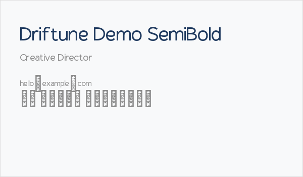 Driftune Demo SemiBold Business Card