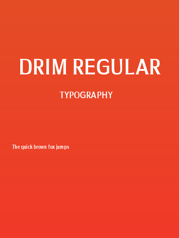 Drim Regular Poster