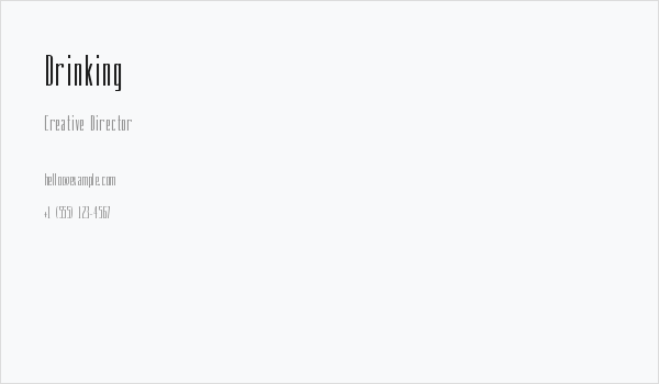 Drinking Business Card