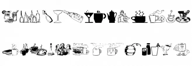 Drinks  Various Fonte MAIÚSCULAS