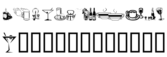 Drinks Various Font LOWERCASE