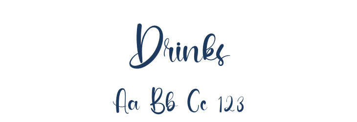 Drinks Font Preview