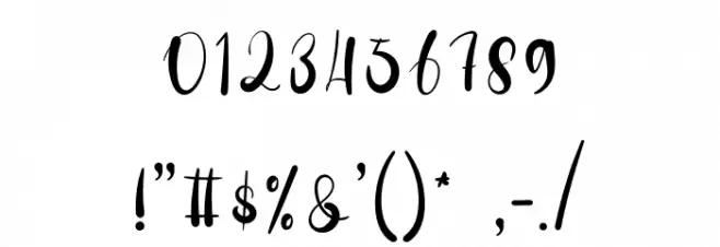 Drinks Font OTHER CHARS