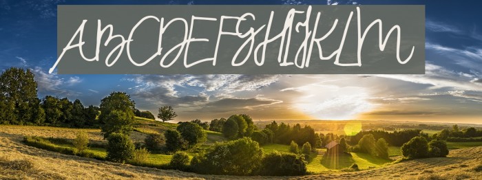 Drinkwater Font examples