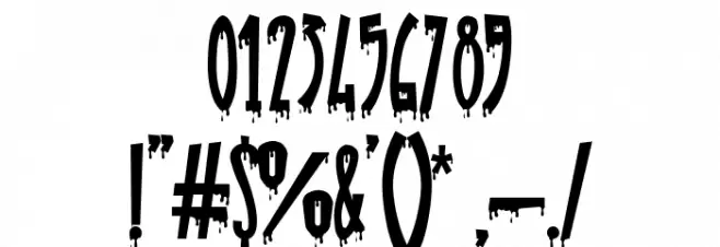 Drip Pumpkinos Font OTHER CHARS