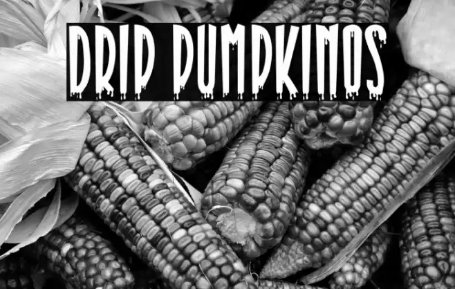 Drip Pumpkinos Font examples