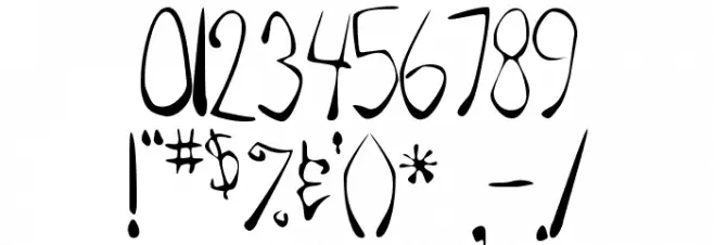 Drip Font OTHER CHARS
