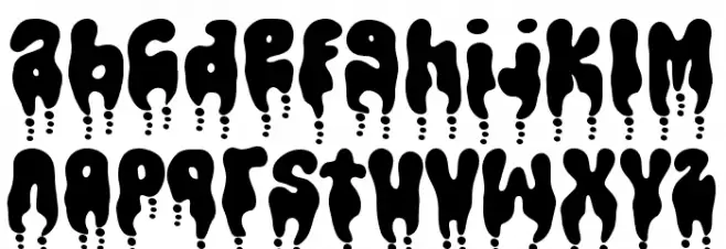 Dripcore Caratteri MINUSCOLO