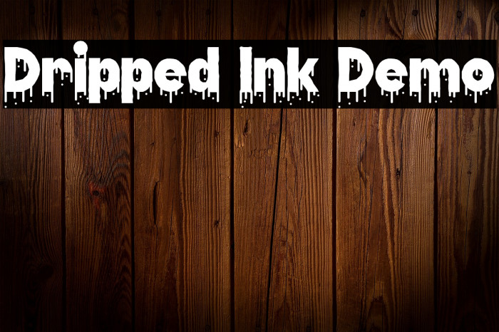 Dripped Ink Demo Caratteri examples