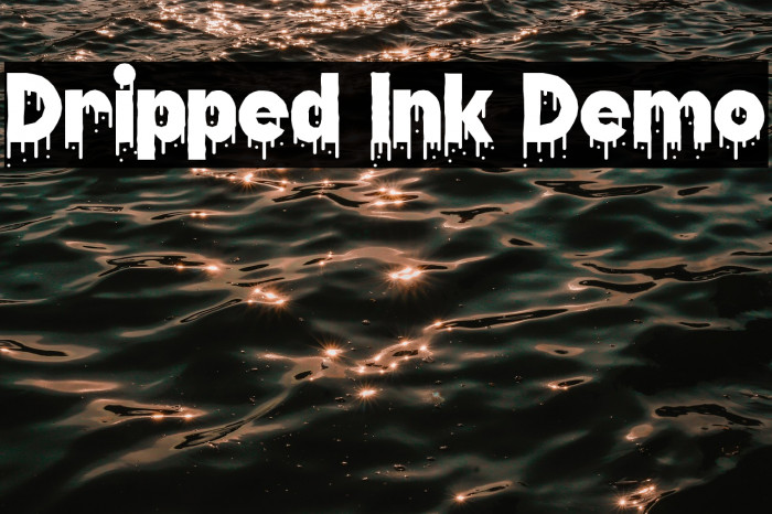 Dripped Ink Demo Caratteri examples
