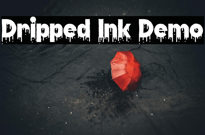 Dripped Ink Demo Caratteri examples