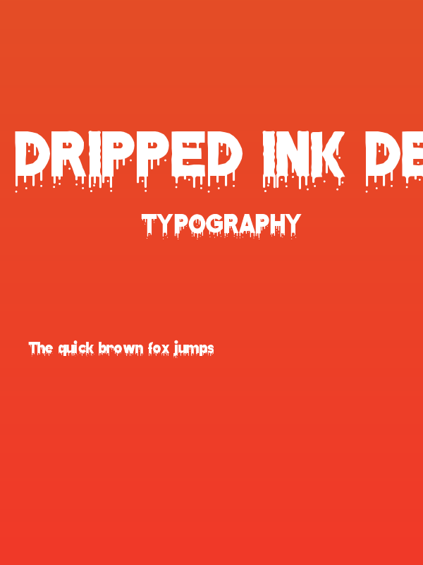 Dripped Ink Demo Poster