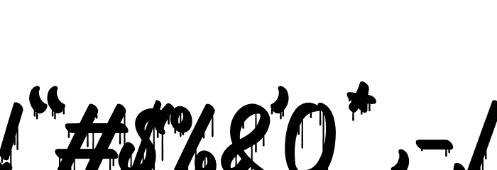 Dripping Drops Font OTHER CHARS