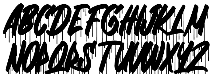 Dripping Drops Font LOWERCASE