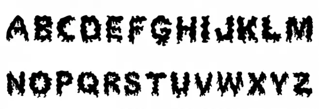 Dripping Horror Schriftart Groß