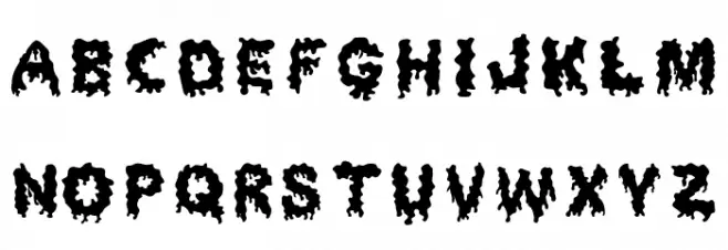 Dripping Horror フォント 小文字