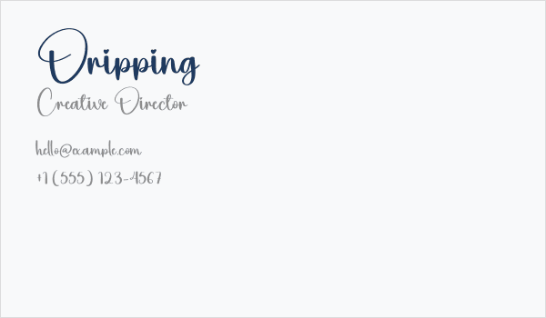 Dripping Business Card