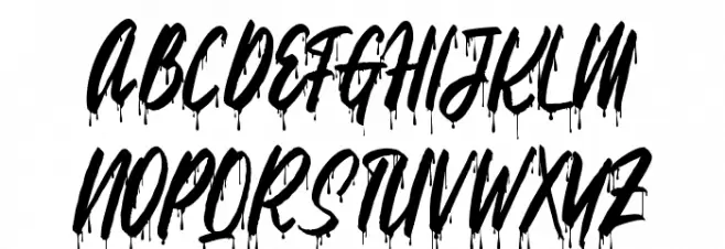 Drippy Message Polices MAJUSCULES