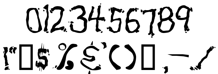 Drippy Font OTHER CHARS