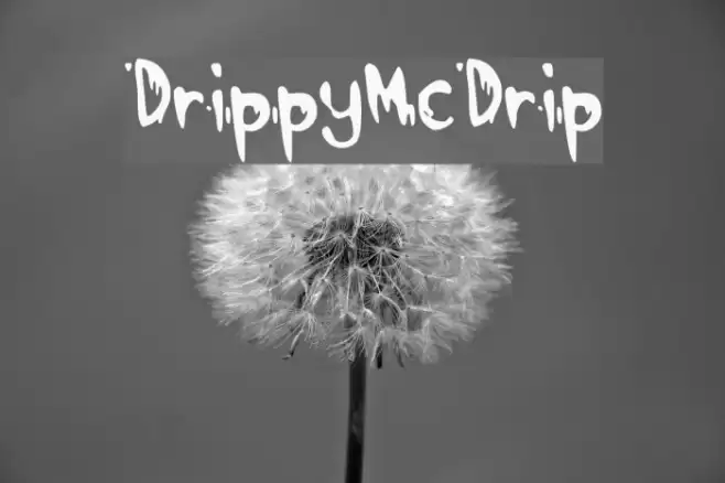 DrippyMcDrip Font examples