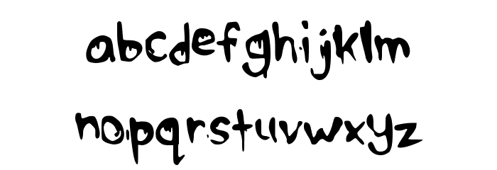 DrippyMcDrip Font LOWERCASE