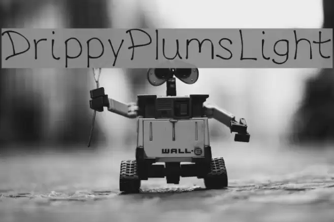 DrippyPlumsLight Font examples