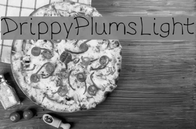 DrippyPlumsLight Font examples