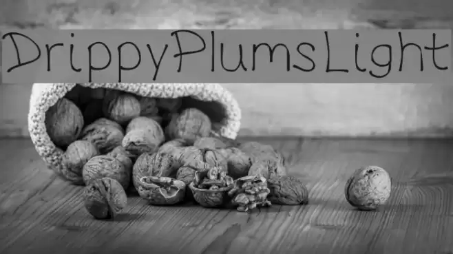 DrippyPlumsLight Font examples
