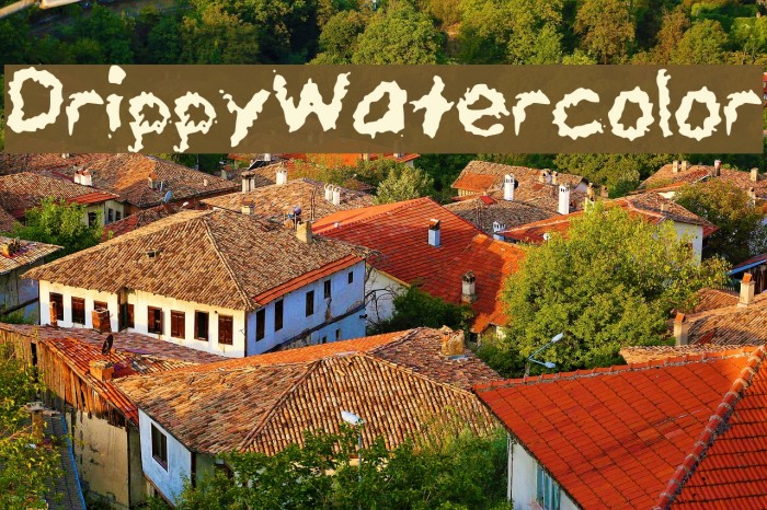 DrippyWatercolor Font examples