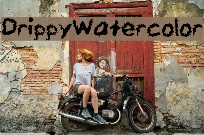 DrippyWatercolor Font examples