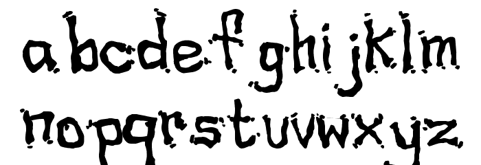 Drippy Font LOWERCASE