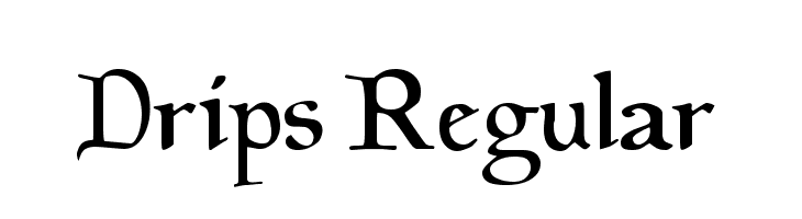 Drips Regular  font caratteri gratis