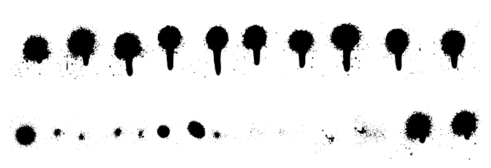 Drips Splatters Regular Font OTHER CHARS