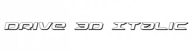Drive 3D Italic  les polices de caractères gratuit tlcharger
